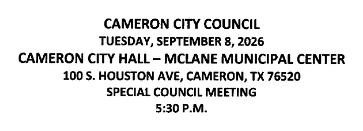 The title block of a public city council agenda.